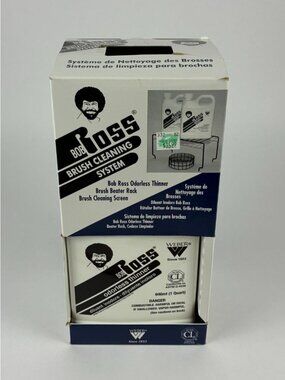 Bob Ross Brush Cleaning System With Odorless Thinner Cleaning Screen & Rack